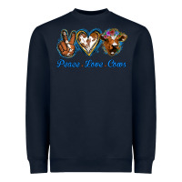Navy Peace Love Cows Heavyweight Sweatshirt - Jasminsmagicworld