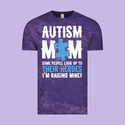 Lil Autism Mom Vintage Tee Designed By Cowhidedigitalart