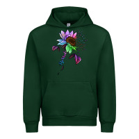 Forest Green Be Kind Autism Semicolon Urban Hoodie - Jasminsmagicworld