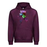 Mauve Wine Be Kind Autism Semicolon Urban Hoodie - Jasminsmagicworld