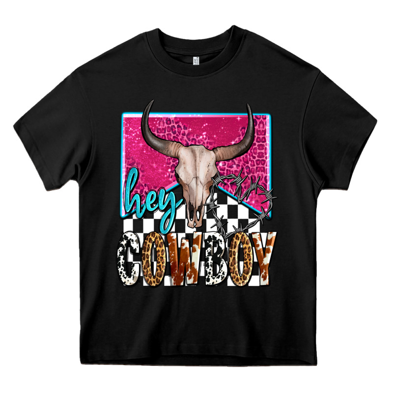 Western Hey Cowboy Heavy Core Tee by OliviaCreatesArt | Teevron