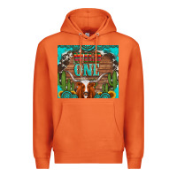 Carrot wild one longhorn gemstones cactus and sunflowers Premium Hoodie - Artiststas