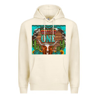 Tofu wild one longhorn gemstones cactus and sunflowers Premium Hoodie - Artiststas