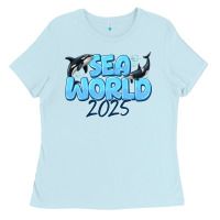Baby Blue Sea World 2025 Ladies Tee - CowhideDigitalArt