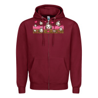 Burgundy shih tzu dogs libbey glass Zipper Hoodie - Jasminsmagicworld