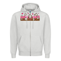 Dove Grey shih tzu dogs libbey glass Zipper Hoodie - Jasminsmagicworld