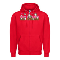 Red shih tzu dogs libbey glass Zipper Hoodie - Jasminsmagicworld