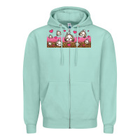 Seafoam shih tzu dogs libbey glass Zipper Hoodie - Jasminsmagicworld