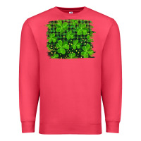 Cardinal st patrick's day shamrock and plaid distressed background Premium Sweatshirt - RanaPortraitStore