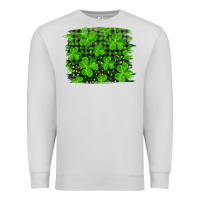 Dove Grey st patrick's day shamrock and plaid distressed background Premium Sweatshirt - RanaPortraitStore