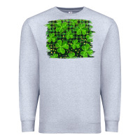 Heather Grey st patrick's day shamrock and plaid distressed background Premium Sweatshirt - RanaPortraitStore