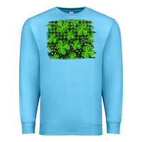Ocean Blue st patrick's day shamrock and plaid distressed background Premium Sweatshirt - RanaPortraitStore