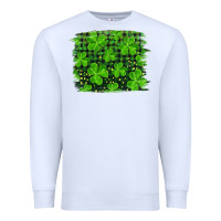 White st patrick's day shamrock and plaid distressed background Premium Sweatshirt - RanaPortraitStore