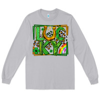 Moon Dust lucky horseshoe st patricks day leopard frame Long Sleeve Tee - LillyAllenDesigns