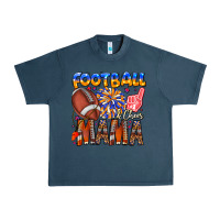Midnight Navy football mama Urban Heavy Tee - CowhideDigitalArt