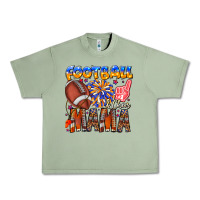 Oil Green football mama Urban Heavy Tee - CowhideDigitalArt