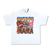 White football mama Urban Heavy Tee - CowhideDigitalArt