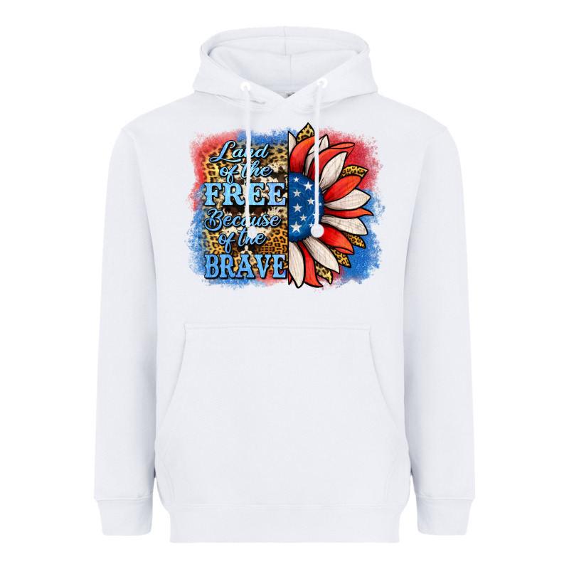 Patriotic Sunflower Land Of The Free Heavyweight Hoodie by Jasminsmagicworld | Teevron