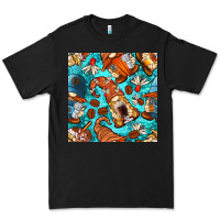 Black coffee and barista gnomes with glitter seamless pattern bbs Premium Tee - BundleAndBundleShop