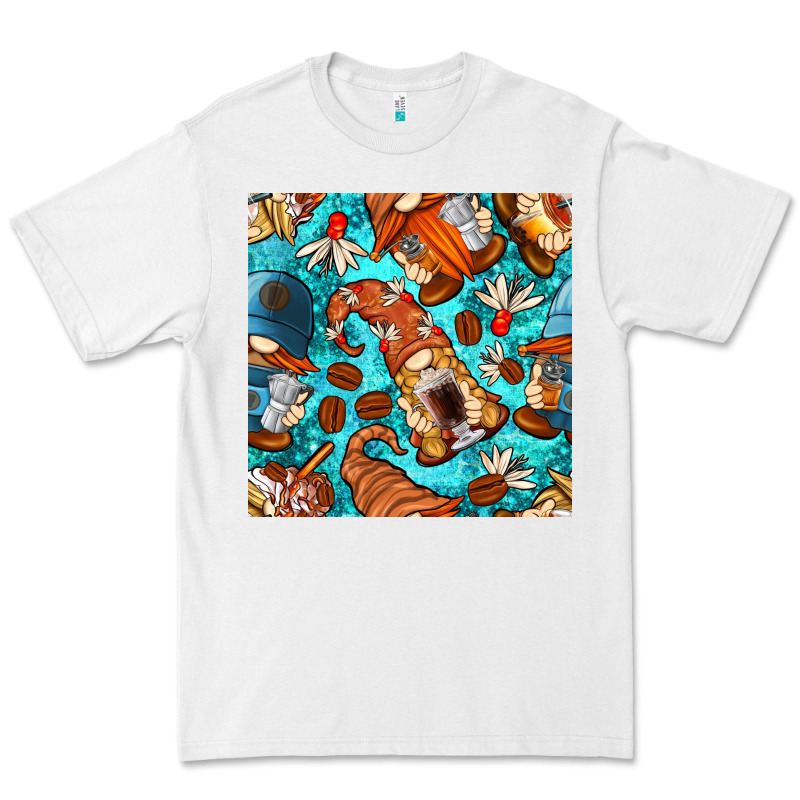 Coffee And Barista Gnomes With Glitter Seamless Pattern Bbs Premium Tee by BundleAndBundleShop | Teevron