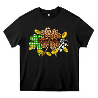 Black St. Patrick's Day shamrocks Heavy Core Tee - OliviaCreatesArt