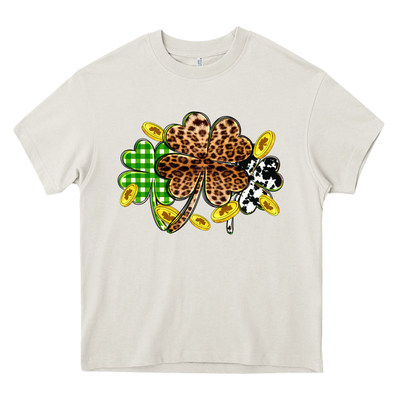 St. Patrick's Day Shamrocks Heavy Core Tee by OliviaCreatesArt | Teevron
