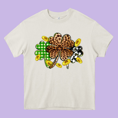 St. Patrick's Day Shamrocks Heavy Core Tee Designed By Oliviacreatesart