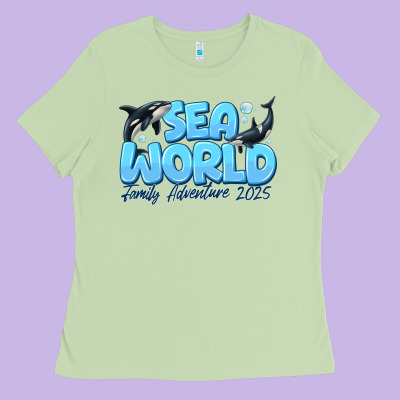 Sea World Family Adventure 2025 Ladies Tee Designed By Cowhidedigitalart