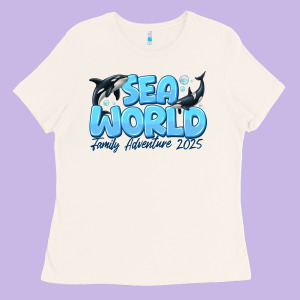 Sea World Family Adventure 2025 Ladies Tee Designed By Cowhidedigitalart