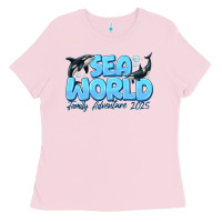 Bubblegum Pink Sea World Family Adventure 2025 Ladies Tee - CowhideDigitalArt