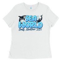 White Sea World Family Adventure 2025 Ladies Tee - CowhideDigitalArt