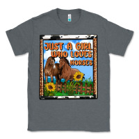 Charcoal Heather western just a girl who loves horses Classic Tee - OliviaCreatesArt