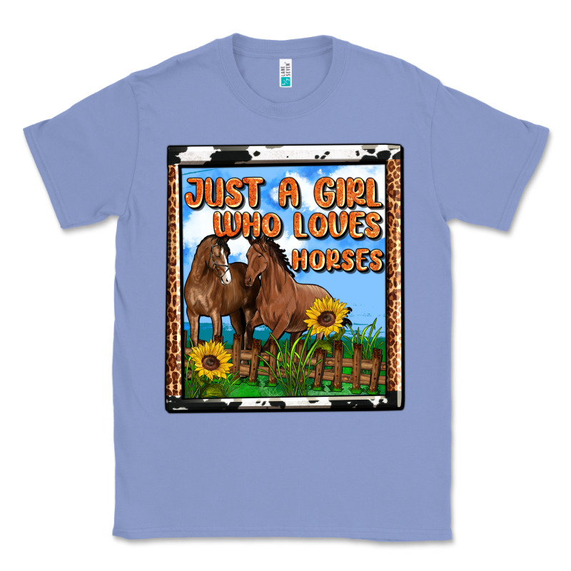Western Just A Girl Who Loves Horses Classic Tee by OliviaCreatesArt | Teevron