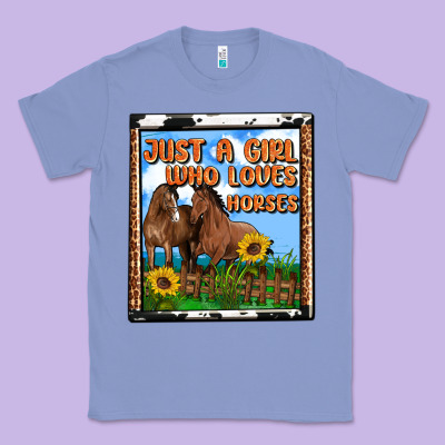 Western Just A Girl Who Loves Horses Classic Tee Designed By Oliviacreatesart