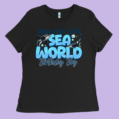 Whale Hello There Sea World Birthday Boy Ladies Tee Designed By Cowhidedigitalart