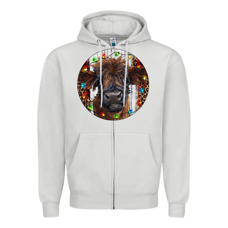 Western Christmas Calf Zipper Hoodie by RanaPortraitStore | Teevron