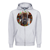 Heather Grey Western Christmas Calf Zipper Hoodie - RanaPortraitStore