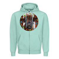 Seafoam Western Christmas Calf Zipper Hoodie - RanaPortraitStore