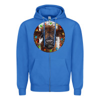 True Royal Western Christmas Calf Zipper Hoodie - RanaPortraitStore