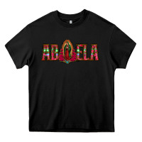 Black abuela floral aztec leopard Heavy Core Tee - Jasminsmagicworld