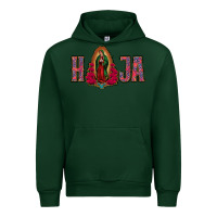 Forest Green Hija Lady Of Guadalupe Urban Hoodie - Jasminsmagicworld