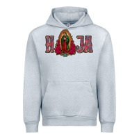 Heather Grey Hija Lady Of Guadalupe Urban Hoodie - Jasminsmagicworld
