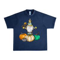 Navy Happy Fall Urban Heavy Tee - CowhideDigitalArt
