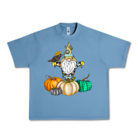 Pebble Blue Happy Fall Urban Heavy Tee - CowhideDigitalArt