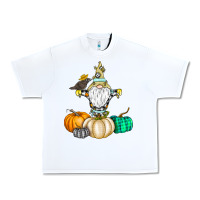 White Happy Fall Urban Heavy Tee - CowhideDigitalArt