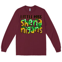 Burgundy little miss shenanigans St. Patrick's Long Sleeve Tee - LillyAllenDesigns
