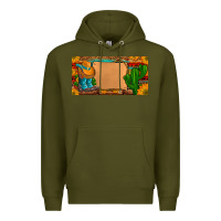 Army Green custom cowboy boots aztec sunflowers leopard license plate Premium Hoodie - Artiststas