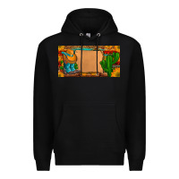 Black custom cowboy boots aztec sunflowers leopard license plate Premium Hoodie - Artiststas