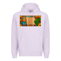 Lilac custom cowboy boots aztec sunflowers leopard license plate Premium Hoodie - Artiststas