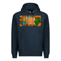 Navy custom cowboy boots aztec sunflowers leopard license plate Premium Hoodie - Artiststas